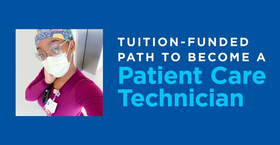 DaCayla Robinson, a graduate of the BJC Patient Care Tech Program, exemplifies career growth in healthcare.