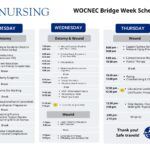 Emory University Wound Care Program Bridge Week Schedule. View the detailed schedule of skills and activities covered during Emory's Bridge Week for wound care nursing students.