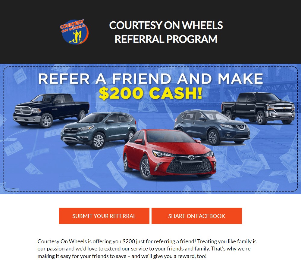 courtesy on wheels referral program