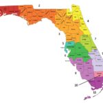 Florida Map Highlighting Counties Served by Elder Care Programs