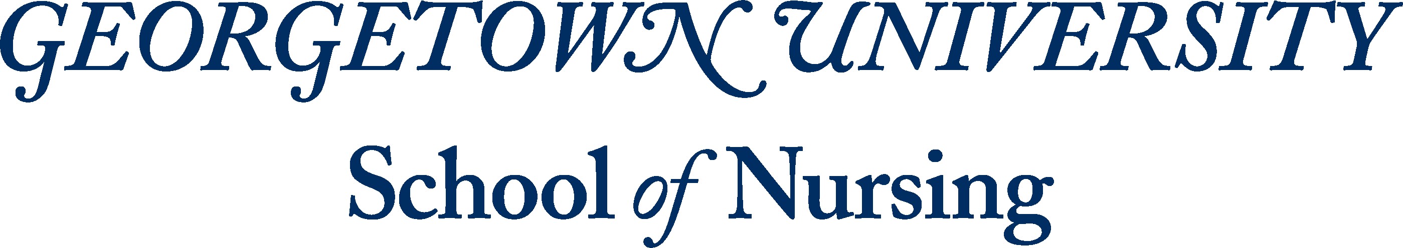 Georgetown University School of Nursing logo, representing a reputable institution for online nursing education.