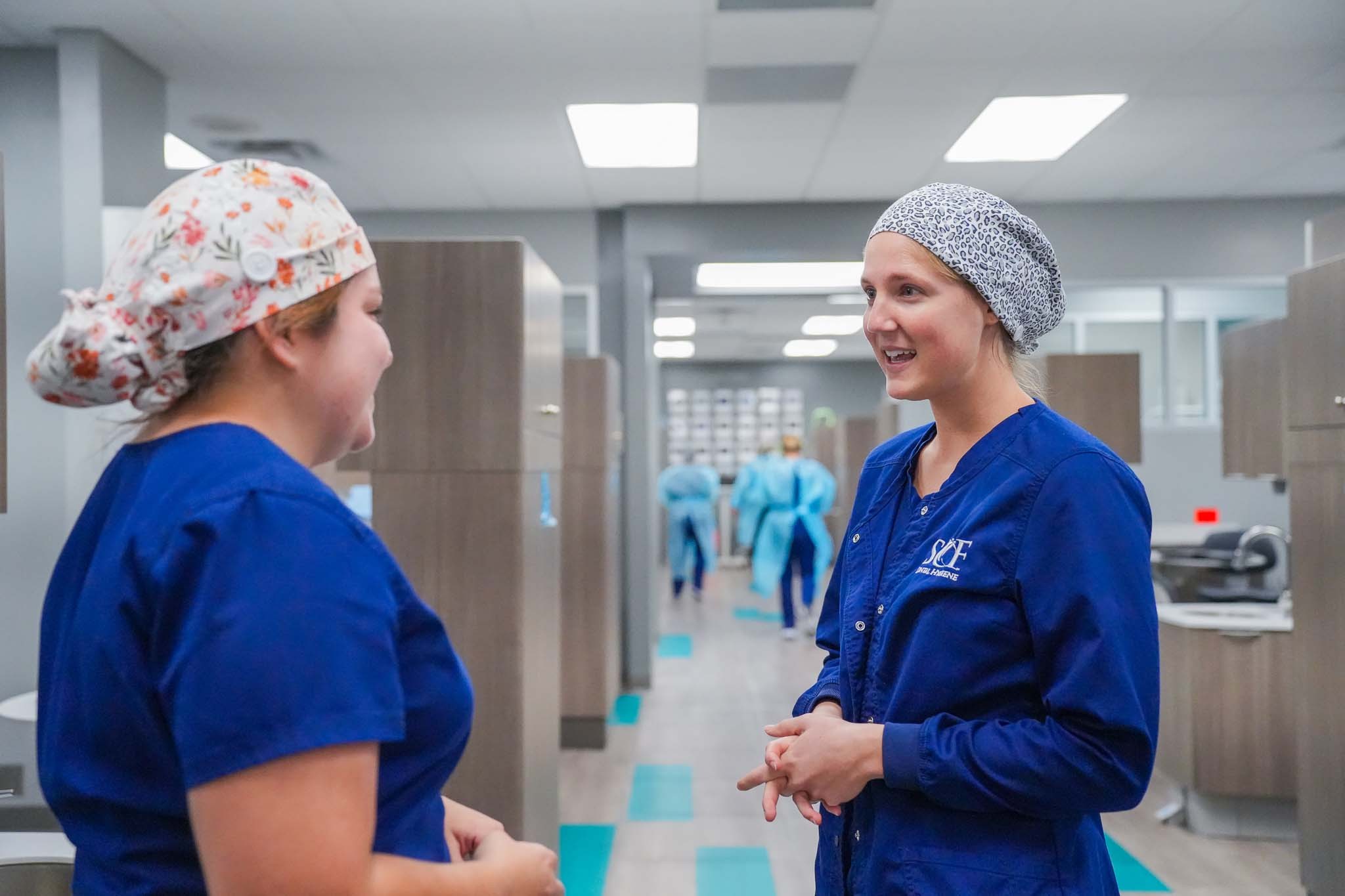 Students in a healthcare training program at State College of Florida, illustrating hands-on learning in allied health professions.