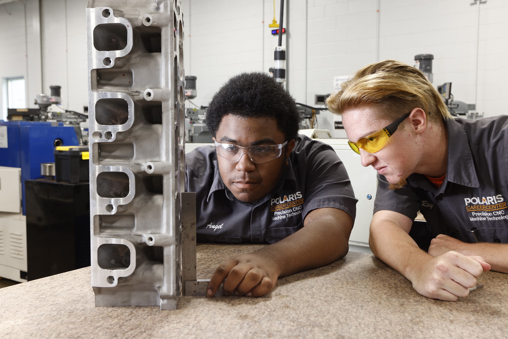 Students in a Precision CNC Machining Class at Polaris Career Center