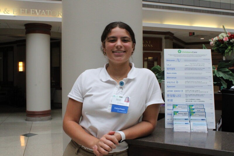 Kayla Brigandi, a Strath Haven High School student, shares her experience in the ChristianaCare Summer VolunTeen Program.