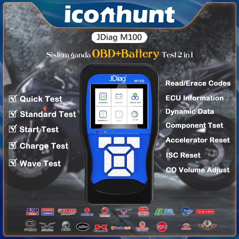 JDiag M100 Motorcycle Scanner Diagnostic Tool