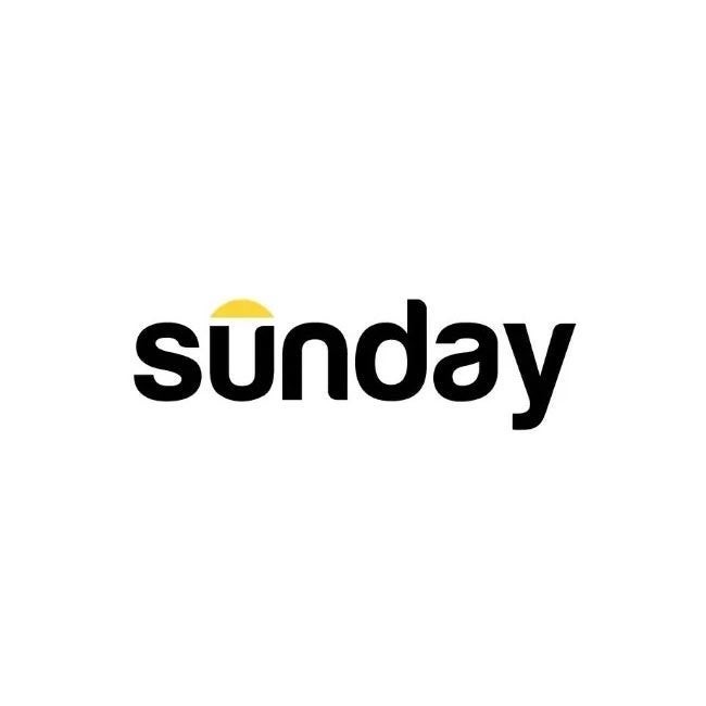 The Sunday logo with green background